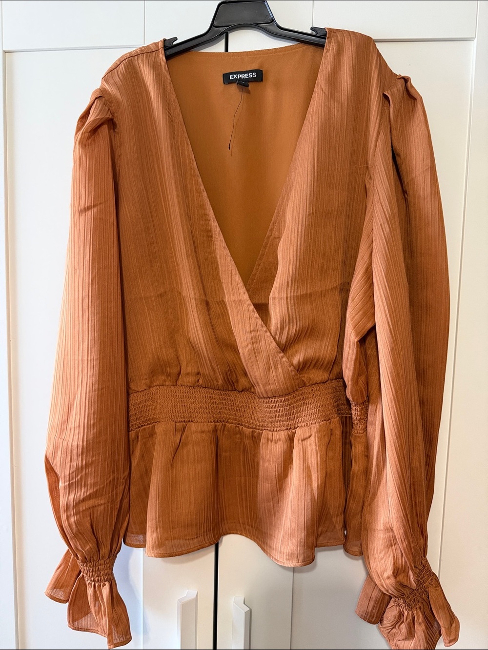 Never Worn! Express Women's Rust Brown Wrap Blouse